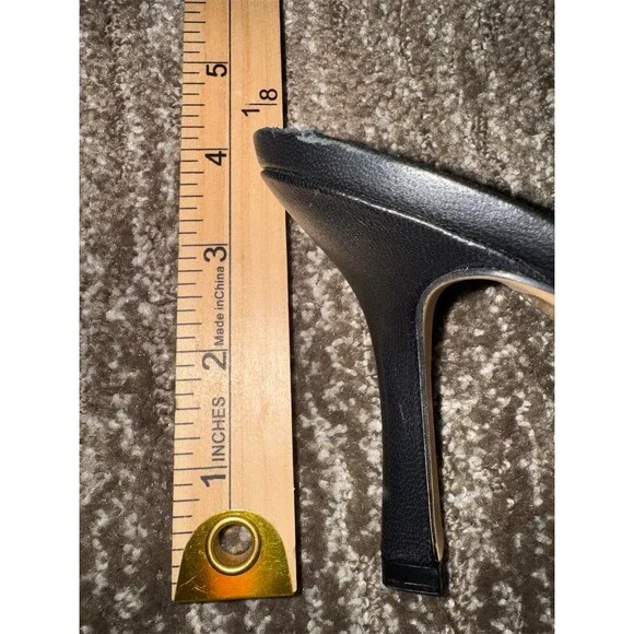 Marc Fisher LTD Sandals Womens Black Woven Braided Slide Mule Square Toe Heel 8 - Picture 11 of 11